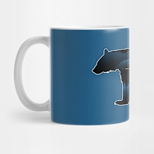 I Love AVL - Black Bear Cityscape - BlueBG 25 Mug